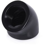Alphacool Conector en L para carámbano 45° G1/4 IG a G1/4 IG - negro, Conexión negro