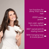 Beurer HC 40 Iconic Pro, Secador de pelo crema/Dorado