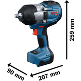 Bosch Atornillador de impacto a batería GDS18V-1400 Professional, 18 Voltios, Tornillo de percusión azul/Negro