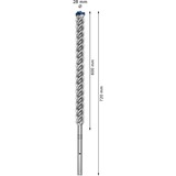 Bosch Expert Broca para martillo SDS Max-8X, Taladro Martillo perforador, Hammer drill bit, 2,8 cm, 720 mm, Concreto, Piedra, 60 cm