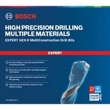 Bosch Expert HEX-9 Broca para piedra 5 pieza(s), Conjuntos de brocas Taladro, Broca para piedra, Rotación manual derecha, Concreto, Plástico, Baldosa blanda, Madera blanda, Acero, 5 pieza(s), Diameter mm: 5.5 / 6.0 / 6.0 / 7.0 / 8.0 Working length mm: 60 / 60 / 60 / 60 / 50 Total length...