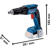 Bosch GTB 18V-45 Professional 4500 RPM Negro, Azul, Destornillador azul/Negro, Destornillador eléctrico, Mango de pistola, 1/4", Negro, Azul, 4500 RPM, 32 Nm