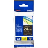 Brother Cinta laminada 24mm, Cinta de escritura Oro sobre negro, TZe, Transferencia térmica, Brother, PT-7600, PT-2430PC, PT-2700, PT-2730, PT-9600, PT-9700PC, PT-9800PCN, 2,4 cm