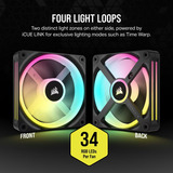 Corsair iCUE LINK QX120 RGB 120mm Reacondicionado, Ventilador negro