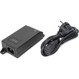 Digitus Inyector Gigabit Ethernet PoE+, 802.3at 30 W, Inyector PoE negro