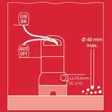 EINHELL GC-DP 9040 N 900 W 22000 l/h, Bombas presión e inmersión rojo/Acero fino, 900 W, Corriente alterna, 22000 l/h, Negro, Rojo, Acero inoxidable