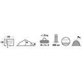 High Peak Tienda de arco único Siskin 2.0 LW, Tienda de campaña verde oliva/Rojo