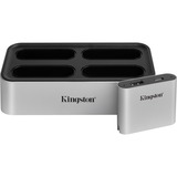 Kingston Acoplamiento de Estación de flujo de trabajo USB 3.2 Gen2 con concentrador USB-A/C 5G, Estación de acoplamiento plateado/Negro