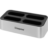 Kingston Acoplamiento de Estación de flujo de trabajo USB 3.2 Gen2 con concentrador USB-A/C 5G, Estación de acoplamiento plateado/Negro