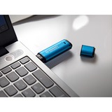Kingston IronKey 32GB Vault Privacy 50 cifrado AES-256, FIPS 197, Lápiz USB celeste/Negro, FIPS 197, 32 GB, USB tipo A, 3.2 Gen 1 (3.1 Gen 1), 250 MB/s, Tapa, Negro, Azul