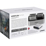 Kingston Workflow Station Alámbrico USB 3.2 Gen 2 (3.1 Gen 2) Type-C Negro, Plata, Estación de acoplamiento plateado/Negro, Alámbrico, USB 3.2 Gen 2 (3.1 Gen 2) Type-C, Negro, Plata, China, CC, Windows 10, Windows 10 Education, Windows 10 Education x64, Windows 10 Enterprise, Windows 10...