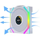 Lian Li UNI FAN SL120 LCD Wireless, Ventilador blanco