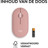 Logitech 910-007014 ratón Viajes Ambidextro RF Wireless + Bluetooth Óptico 4000 DPI rosa, Ambidextro, Óptico, RF Wireless + Bluetooth, 4000 DPI, Rosa