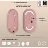 Logitech Pebble 2 M350s ratón Viajes Ambidextro RF Wireless + Bluetooth Óptico 4000 DPI rosa, Ambidextro, Óptico, RF Wireless + Bluetooth, 4000 DPI, Rosa