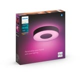 Philips Hue Lámpara de techo Xamento mediana, Luz de LED negro, Philips Hue White and Color ambiance Lámpara de techo Xamento mediana, Luz de techo inteligente, Bluetooth, Negro, LED, Metal, Bombilla(s) no reemplazable(s)