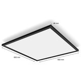 Philips White Ambiance Aurelle panel cuadrado XL, Luz de LED negro