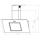 Respekta CH 22010/90 SBZ, Campana extractora negro