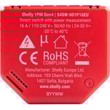 Shelly 1PM Gen4, Relé rojo