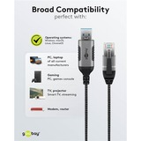 goobay 74396, Adaptador negro/Gris