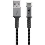 goobay Cable USB 2.0, conector USB-A > conector USB-C gris/Plateado