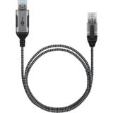 goobay Cable adaptador Ethernet USB-A 3.2 Gen1 > RJ-45, Slim negro/Gris