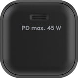 goobay Cargador rápido USB-C Nano, PD, GaN, 45 vatios negro