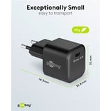goobay Cargador rápido USB-C Nano, PD, GaN, 45 vatios negro