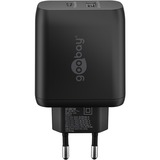 goobay Cargador rápido dual USB-C PD 45 vatios negro