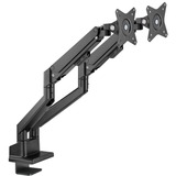 goobay Soporte doble para monitor con resorte de gas, Soporte de monitor negro