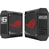 ASUS ROG Rapture GT6 (B-2-PK) Tribanda (2,4 GHz/5 GHz/5 GHz) Wi-Fi 6 (802.11ax) Negro 4 Interno, Router negro, Negro, Interno, Enrutador de malla, Poder, 538,8 m², Tribanda (2,4 GHz/5 GHz/5 GHz)