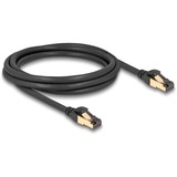 DeLOCK Cable de red RJ-45 Cat.6a S/FTP, con cable en bruto Cat.7 negro