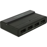 DeLOCK Hub externo USB 3.2 Gen 2 de 4 puertos 10Gbps, Hub USB negro