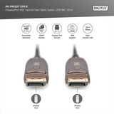 Digitus Cable de fibra óptica híbrido DisplayPort AOC, UHD 8K negro