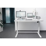 Digitus Escritorio de altura regulable eléctricamente con estación de carga USB y cajón, Mesa blanco, China, 72 cm, 121 cm, 1200 mm, 600 mm, 1210 mm