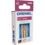 Dremel Set de brocas de precisión MAX (628DM), 7 piezas, Taladro 