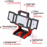 EINHELL Lámpara profesional a batería TP-CL 18/3000 Li - Solo, 18 Voltios, Foco de obra rojo