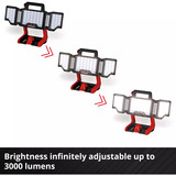 EINHELL Lámpara profesional a batería TP-CL 18/3000 Li - Solo, 18 Voltios, Foco de obra rojo