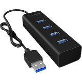 ICY BOX IB-HUB1409-U3 USB 3.2 Gen 1 (3.1 Gen 1) Type-A 5000 Mbit/s Negro, Hub USB USB 3.2 Gen 1 (3.1 Gen 1) Type-A, USB 3.2 Gen 1 (3.1 Gen 1) Type-A, 5000 Mbit/s, Negro, Aluminio, 0,4 m