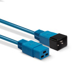 Lindy 30120 cable de transmisión Azul 1 m C19 acoplador C20 acoplador, Cable alargador azul, 1 m, C19 acoplador, C20 acoplador, 250 V, 16 A