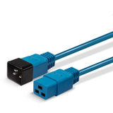 Lindy 30120 cable de transmisión Azul 1 m C19 acoplador C20 acoplador, Cable alargador azul, 1 m, C19 acoplador, C20 acoplador, 250 V, 16 A