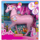 Mattel Barbie unicornio brillante y luminoso, Muñecos 