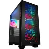 Sharkoon ELITE SHARK CA300H Torre Negro, Caja de torre grande negro, Torre, PC, Negro, ATX, EATX, micro ATX, Mini-ITX, Juego, Azul, Verde, Rojo