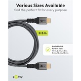 goobay Cable HDMI Plus de alta velocidad con Ethernet, 4K @ 60Hz gris