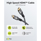 goobay Cable HDMI Plus de alta velocidad con Ethernet, 4K @ 60Hz gris