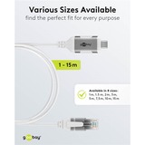 goobay Cable adaptador Ethernet USB-C 3.2 Gen2 > RJ-45, Slim blanco