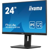 iiyama ProLite XUB2491H-B1 pantalla para PC 60,5 cm (23.8") 1920 x 1080 Pixeles Full HD LED Negro, Monitor LED negro (mate), 60,5 cm (23.8"), 1920 x 1080 Pixeles, Full HD, LED, 0,5 ms, Negro