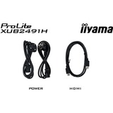 iiyama ProLite XUB2491H-B1 pantalla para PC 60,5 cm (23.8") 1920 x 1080 Pixeles Full HD LED Negro, Monitor LED negro (mate), 60,5 cm (23.8"), 1920 x 1080 Pixeles, Full HD, LED, 0,5 ms, Negro