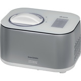 Ariete Máquina de helados Gran Gelato 4in1, Heladera blanco/Plateado, Compresor de helados, 1 L, 1 senos, Acero inoxidable, 60 min, Blanco