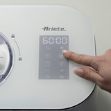 Ariete Máquina de helados Gran Gelato 4in1, Heladera blanco/Plateado, Compresor de helados, 1 L, 1 senos, Acero inoxidable, 60 min, Blanco