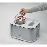 Ariete Máquina de helados Gran Gelato 4in1, Heladera blanco/Plateado, Compresor de helados, 1 L, 1 senos, Acero inoxidable, 60 min, Blanco